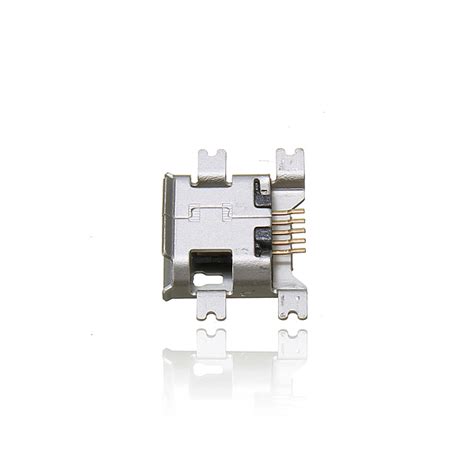 Micro USB Type B Female 5Pin Socket 4Legs SMT SMD Soldering Connector ...