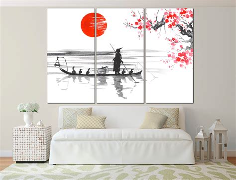 Japanese Canvas Art Wall Decor Print Japanese Abstract Ethnic - Etsy UK