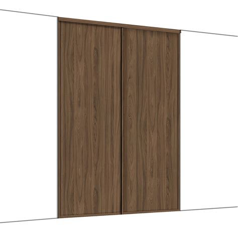 Spacepro Classic 2 Door Sliding Wardrobe Kit Walnut 1489 x 2260mm | Toolstation