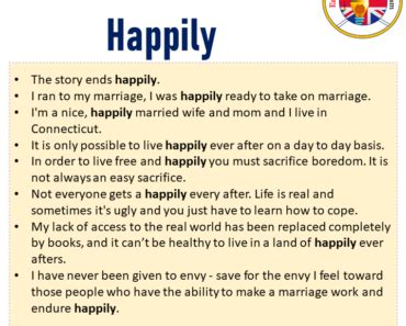 Happily in a Sentence in English Archives - English Grammar Here