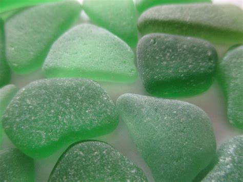 GENUINE SEA GLASS Green 15 Natural Unaltered Real Surf Tumbled - Etsy