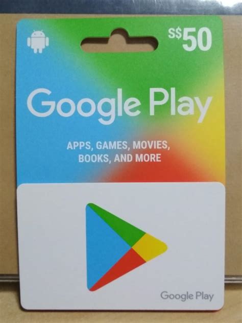 Google Play Store $50 Credit Gift Card Voucher, Entertainment, Gift ...