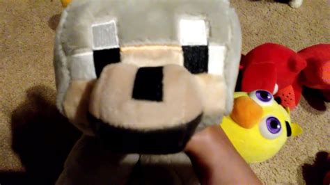 Minecraft baby wolf plush review!!!!!!!! - YouTube