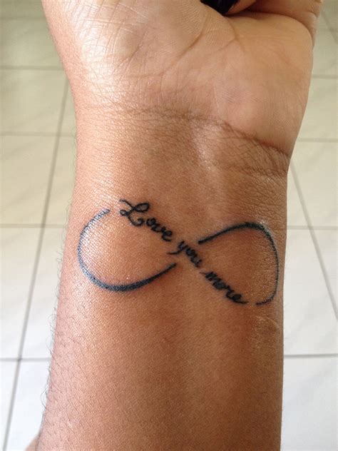 My Love you more infinity tattoo, loving it | Love you more tattoo, Tattoos with meaning ...