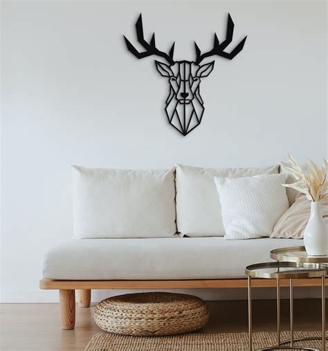 Deer Wall Decor From Wood Deer Wood Wall Art Deer Wood - Etsy