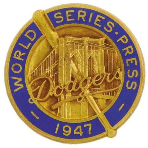 1947 World Series Press Pin (Brooklyn Dodgers)