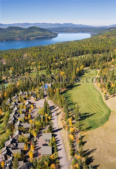 Whitefish Lake, MT Fall Aerial - GravityShots.com