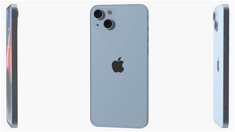 Apple iPhone 14 Plus Blue 3D Model $29 - .3ds .blend .c4d .fbx .max .ma ...