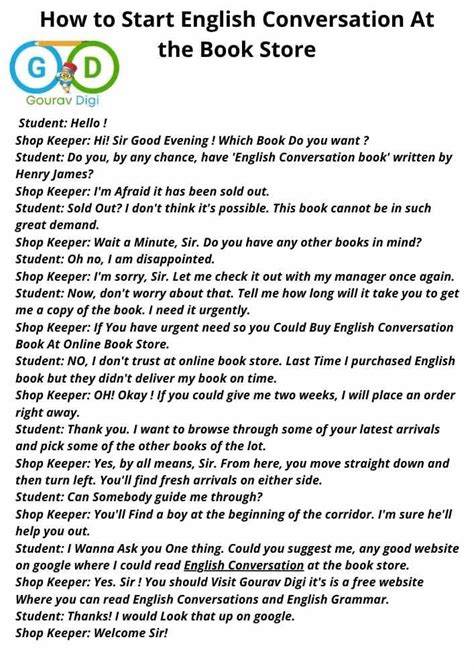 How to Start English Conversation At the Book Store – Gourav Digi