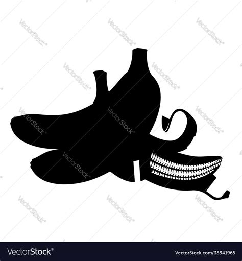 Banana silhouette Royalty Free Vector Image - VectorStock