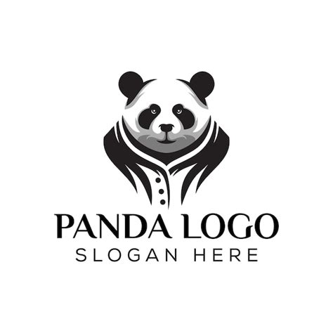 Premium Vector | Silhouette panda cool logo, awesome mascot panda logo