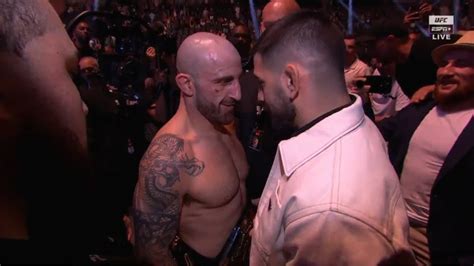 Alexander Volkanovski confronts Ilia Topuria "You might be undefeated ...