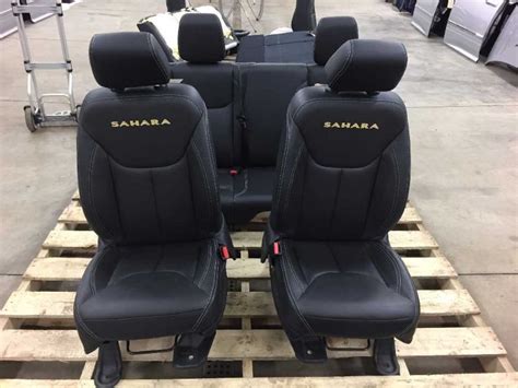 12-16 Jeep Wrangler JK Sahara Black Leather Seats Set 4 Door 1769492 | eBay