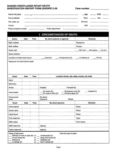 Death Investigation Report - Fill Online, Printable, Fillable, Blank ...