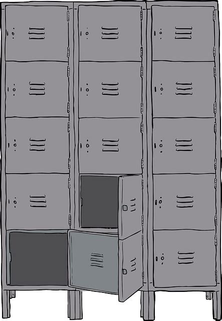 Lockers Metal Cabinet · Free vector graphic on Pixabay