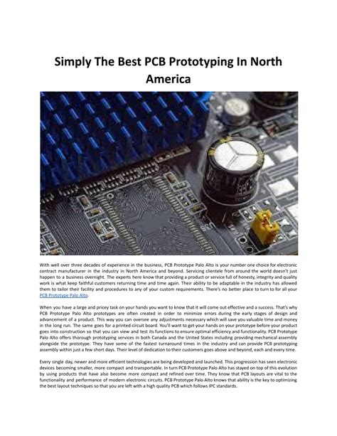 PPT - Simply The Best PCB Prototyping In North America PowerPoint ...