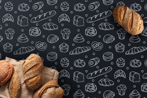 Free Vector | Hand drawn bakery pattern background