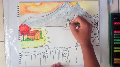 Cute Scenery Drawing For Kids