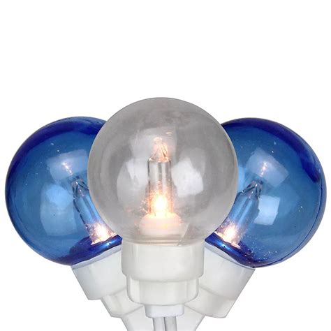 Sienna Set of 100 Blue and White Christmas Lights - 10.25' White Wire ...