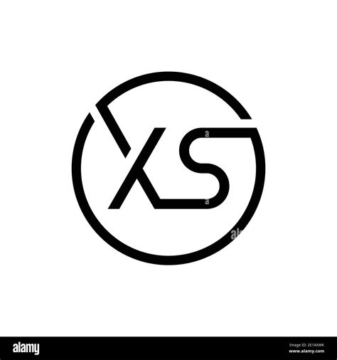 Creative Circle Letter XS Logo Design Vector Template. Initial Linked ...