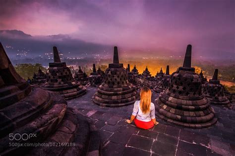 Borobudur before sunrise by AndreyOrlov