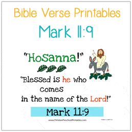 Hosanna Bible Verse Printables - Christian Preschool Printables