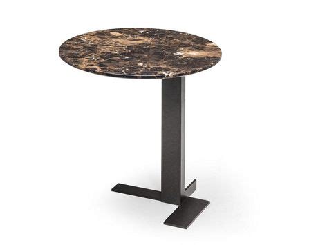 Round marble side table