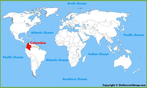 Colombia location on the World Map