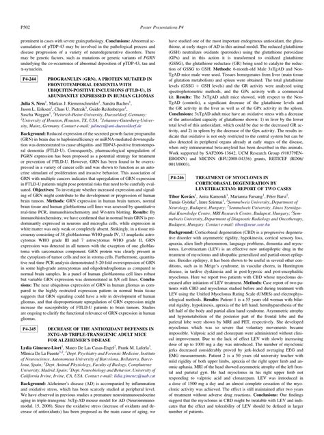 (PDF) Treatment of myoclonus in corticobasal degeneration by levetiracetam: Report of two cases