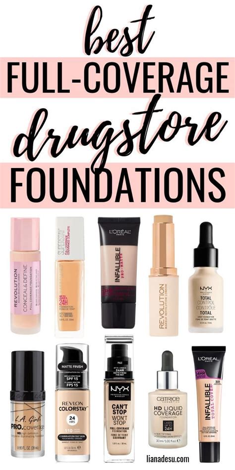 Best Full-Coverage Drugstore Foundations | Full coverage drugstore foundation, Best drugstore ...