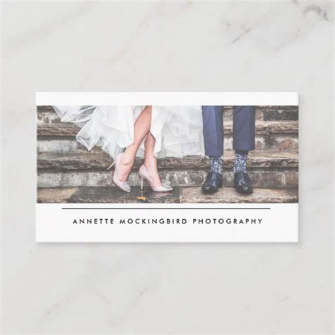 Modern Simple Minimalist Photography Business Card | Zazzle