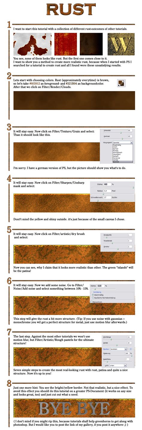 realistic rust - tutorial by Kilvo on DeviantArt