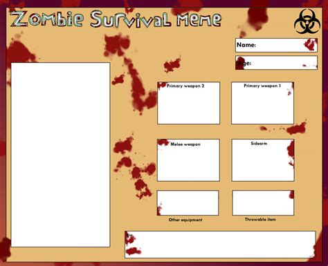 Blank Zombie Survival Template Meme by CobaltGlacier on DeviantArt