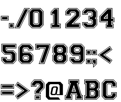 13 Varsity Outline Font For Numbers Images - Varsity Number Font, Block Letter Embroidery Font ...