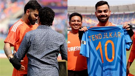 CWC 2023: “Make us proud” – Sachin Tendulkar gifts signed jersey to Virat Kohli ahead of World ...