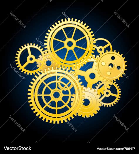 Clockwork mechanism Royalty Free Vector Image - VectorStock