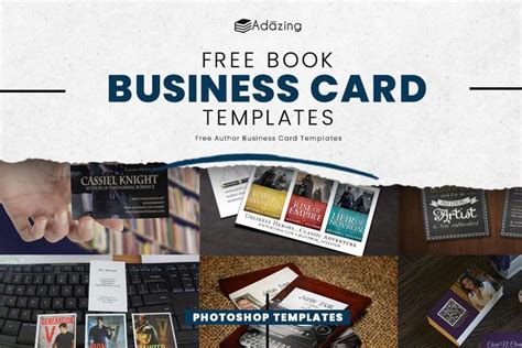 Free Author Business Card Templates - Adazing