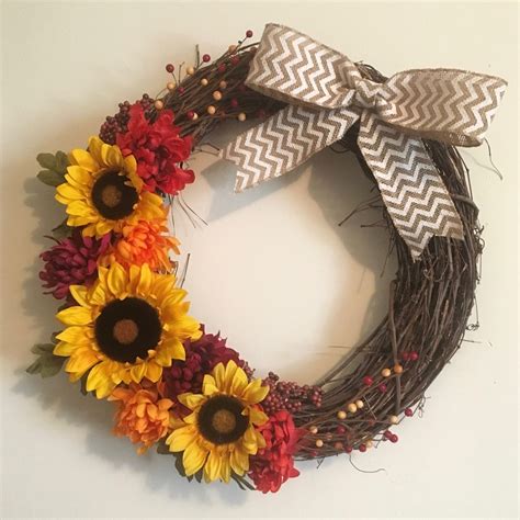 The Classroom Crafter: Fall Sunflower Wreath