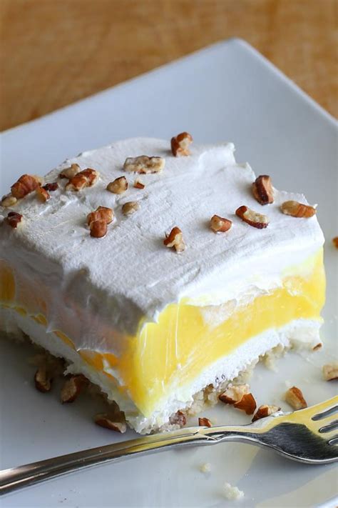 Easy Cold Lemon Dessert Made With Cream Cheese and Lemon Pudding | Lemon desserts, Lemon dessert ...