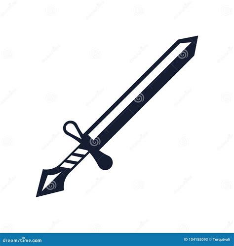 Sword Icon Vector Sign and Symbol Isolated on White Background, Sword ...