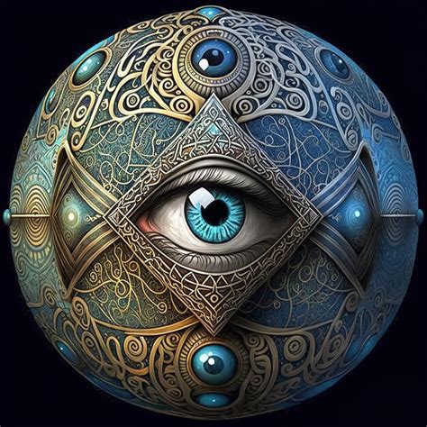 Premium AI Image | Eye of God with ornate pattern Abstract background ...