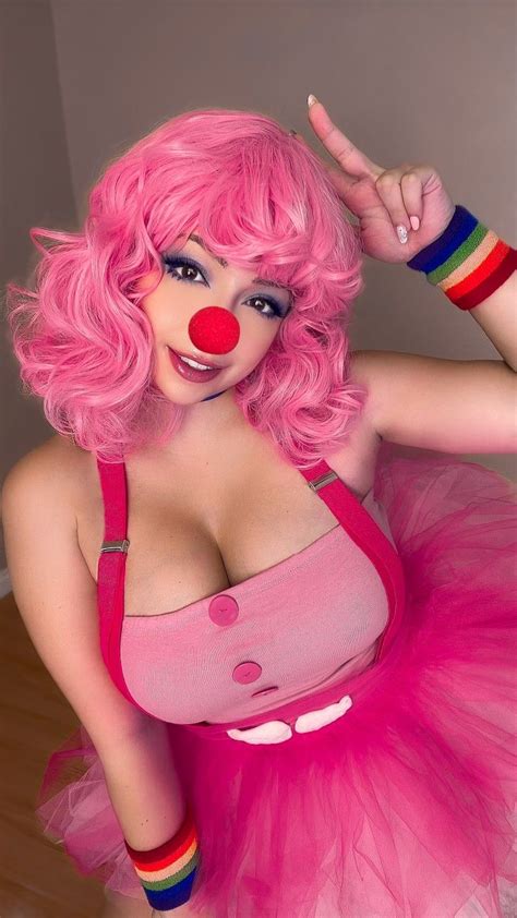 Cute Clown Cosplay Outfit with Pink Hair