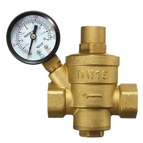 DN15 1/2inch Brass Water Pressure Reducing Valve 1/2 Adjustable Water ...