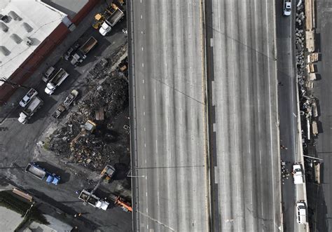 Fire-damaged Los Angeles freeway repairs will take 3 to 5 weeks, California governor says ...