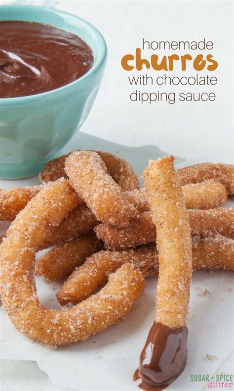 Homemade Churros with Chocolate Dipping Sauce ⋆ Sugar, Spice and Glitter