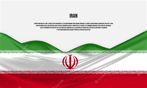 Premium Vector | Iran flag design. Waving Iranian flag made of satin or ...