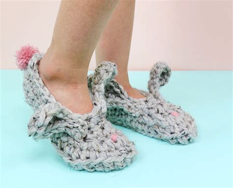 Crochet Bunny Slippers - Free Pattern and Video Tutorial - Persia Lou