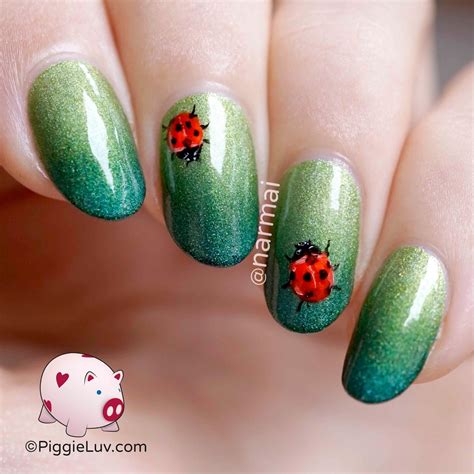 Freehand ladybug nail art | Ladybug nail art, Ladybug nails, Animal nail art