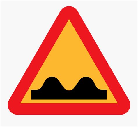 Free Vector Speed Bump Sign Clip Art - Speed Breaker Sign Board , Free ...