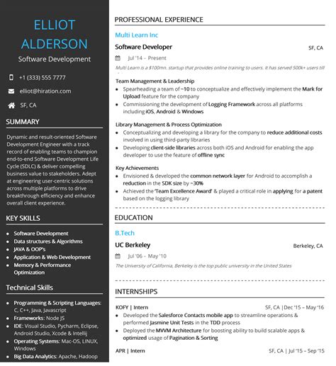 1 Page Cv Example - 4 Cv Templates Used By Harvard And Mckinsey And The Danish Job Market _ Feel ...